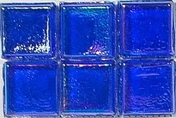 Мозаика Rose Mosaic SWJ19 Casablanca / Galaxy 31.8x31.8 синяя глянцевая перламутр, чип 10x10 квадратный