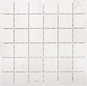 Мозаика Star Mosaic С0004024 VMwP 30x30 белая полированная под мрамор, чип 48x48 мм квадратный