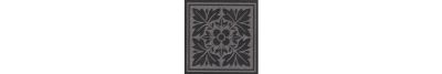 Вставка Kerama Marazzi OS\A342\SG618420R Тьеполо 1 9.6x9.6 серая / черная матовая с орнаментом