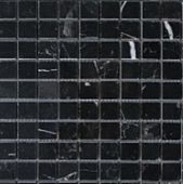 Мозаика Marble Mosaic Square 48x48 Nero Marquina Pol 30.5x30.5 черная полированная под камень, чип 48x48 квадратный