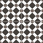 Напольная плитка Dualgres CHIC COLLECTION Howard Black 45x45 белая / коричневая глазурованная матовая пэчворк