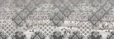 Декоративная плитка Laparet х9999220115 Grace 60x20 серая глянцевая с узорами