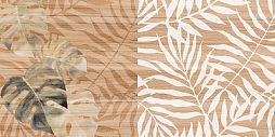 Настенная плитка Laparet 00-00-5-08-01-15-2454 х9999278238 Organic 40x20 коричневая глазурованная матовая под дерево с узорами