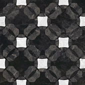 Керамогранит Cersanit QN4R452D-69 / 16167 Queen 42x42 чёрный глазурованный матовый с орнаментом