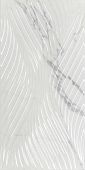 Настенная плитка Kerama Marazzi 11281R Коррер 30x60 белая глянцевая / структурная под мрамор с орнаментом