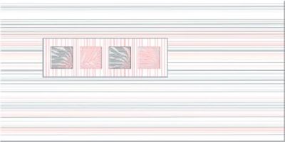 Декоративная плитка Azori 581338201 Асти Бьянка "Геометрия" 20.1x40.5 серая / розовая глазурованная матовая геометрия / линии