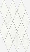 Мозаика Italon 620110000111 Шарм Делюкс Микеланжело Даймонд / Charme Delux Michelangelo Mosaico Diamond 28x48 белая глянцевая под мрамор, чип ромб