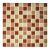 Мозаика Pixel mosaic PIX007 из стекла 30x30 бежевая / терракотовая глянцевая под камень / оттенки цвета, чип 25x25 мм квадратный