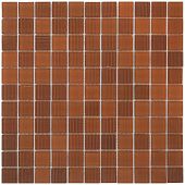 Мозаика Rose Mosaic JS6004 Stripes 32.7x32.7 коричневая глянцевая полосы, чип 25x25 квадратный