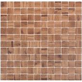Мозаика Vidrepur С0002263 Wood № 4201 (на сетке) 31.7x31.7 коричневая матовая под дерево, чип 25x25 квадратный