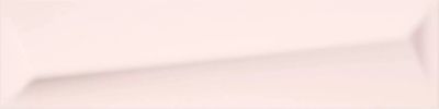 Настенная плитка ITT Ceramica Pink White Shiny 7.5x30 розовая глянцевая выпуклая