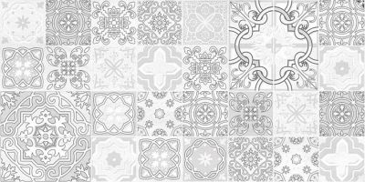 Декоративная плитка Laparet х9999213163 Concrete 60x30 серая глазурованная матовая пэчворк