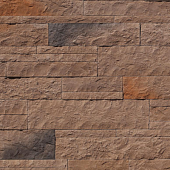 Камень искусственный White Hills 492-40 Лоарре 28x3.5 / 56x14 / вариативный размер коричневый рельефный / матовый