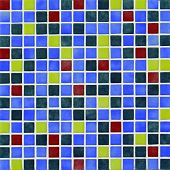 Мозаика Ezarri Mix 25015-Д микс 31.3х49.5 синяя глянцевая