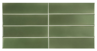 Настенная плитка Equipe 27534 Limit Vert 6x24,6 зеленая глянцевая моноколор