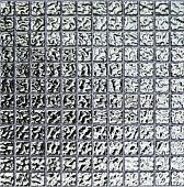 Мозаика Pixel mosaic PIX713 из стекла 30x30 серая глянцевая с узорами, чип 23x23 мм квадратный