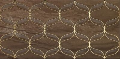 Декор Vitra K082266 Ethereal Gold Geometric Decor Soft Brown Glossy 30x60 коричневый глянцевый с узором