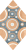 Керамогранит Codicer Origin Terra Kayak matt 17x33 бежевый / оранжевый / синий матовый под геометрию / с орнаментом