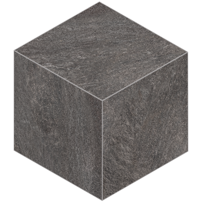 Мозаика Estima Mosaic/TN02_NR/25x29/Cube Tramontana Anthracite 25x29 серая неполированная под камень, чип ромб