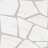 Керамогранит Керамин Канцоне 1Д 60x60 белый / серый сатинированный под камень