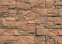 Декоративный камень Zikkurat Безенгийская Стена 1-27-52 вариативный размер, коричневый рельефный под камень