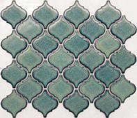 Мозаика NSmosaic RUSTIK R-306 керамика 293х245 зеленая глянцевая