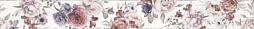 Бордюр настенный LASSELSBERGER CERAMICS 1506-0018 Шебби Шик 7x60 белый матовый флористика