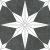 Керамогранит Codicer Stella Night 25x25 черный / белый матовый с орнаментом