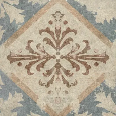 Декоративная плитка Alborz Ceramic ALCZI3030 Decor Zino Rect 30x30 коричневая матовая с орнаментом