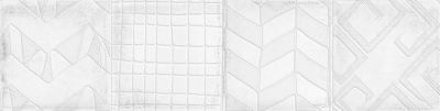 Настенная плитка Cifre Alchimia Decor White 7.5x30 белая глянцевая