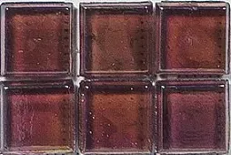 Мозаика Rose Mosaic SWJ42 Casablanca / Galaxy 31.8x31.8 бордовая глянцевая перламутр, чип 10x10 квадратный