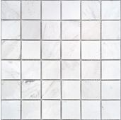 Мозаика Marble Mosaic Square 48x48 Volakas White Pol 30.5x30.5 белая полированная под камень, чип 48x48 квадратный