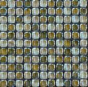 Мозаика ТОНОМОЗАИК ООО стеклянная и стеклянная с камнем CFR 623 30.0x30.0х14 чип 25х25 (0.09м) серая полированная