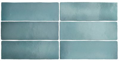 Настенная плитка Equipe 24966 Magma Aquamarina 6,5х20 голубая матовая моноколор