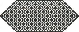 Декоративная плитка Kerama Marazzi HGD/A480/35006 Келуш 1 14х34 черно-белая глянцевая с орнаментом