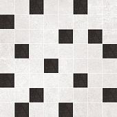 Мозаика Global Tile GTMBW25002 25x25 черно-белая глянцевая под камень
