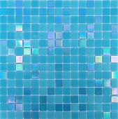 Мозаика Orro mosaic DORI BLUE 32.7x32.7 голубая глянцевая, чип 20x20 квадратный