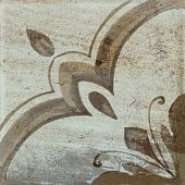 Напольная вставка Kerama Marazzi VT\B229\1146 Довиль 9.8x9.8 бежевая / коричневая глянцевая с орнаментом