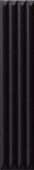 Настенная плитка Ava La Fabbrica 192132 Up Cannettato Black Glossy 5x25 черная глянцевая моноколор выпуклая