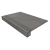 Комплект Estima Set/Steptrade/TE03_NS/33x120/S1/Stripe/TE03_NS/14,5x120 Terra Anthracite Ступень TE03 (33x120) непол. (прямоугол. бортик) + Подступенок (14,5x120) 33x120 серый неполированный под камень