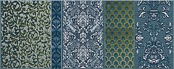 Декоративная плитка Kerlife Diana Acqua 2 50.5x20.1 синяя глянцевая