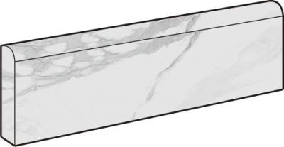 Плинтус Kerama Marazzi SG622602R\6BT Монте Тиберио 60x9.5 белый / серый глянцевый под мрамор