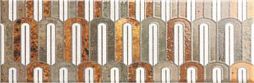 Настенная плитка Mainzu PT03242 Bellagio Arco Caramel 10x30 коричневая глянцевая с орнаментом