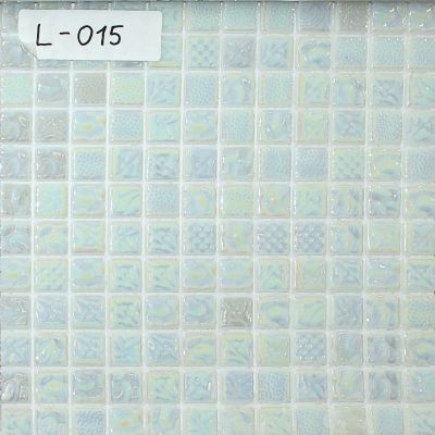 Мозаика Gidrostroy Glass Mosaic L-015 31.7x31.7 стеклянная белая глянцевая, чип 25x25 квадратный