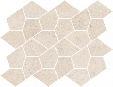 Мозаика Italon 620110000194 Этернум Сноу Калейдо / Eternum Snow Mosaico Kaleido 27.6x35.6 кремовая натуральная под бетон