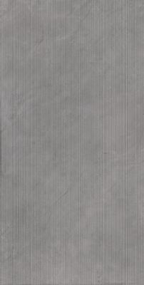 Керамогранит Realistik Fog Gris Linear Stonelo Carving 60x120 серый матовый / структурированный под бетон / полосы