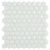Мозаика Vidrepur С0004567 Hex Matt White № 910D (на сетке) 30.7x31.7 белая матовая / рельефная моноколор, чип гексагон