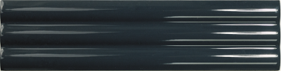 Настенная плитка DNA Match Curved Midnight Blue Gloss 6.25x25 синяя глянцевая / рельефная моноколор
