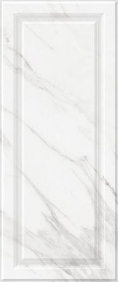Настенная плитка Gracia Ceramica 010100001218 Noir white wall 01 250х600 белая глянцевая под мрамор