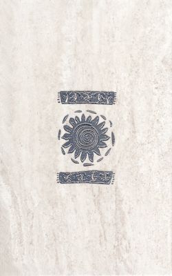 Декор Evolution Ceramic SPS-D1-GR Sparta Sun 25х40 серый матовый под камень античность